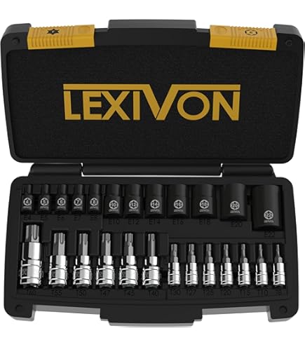 LEXIVON Master HEX Bit Socket Set, Premium S2 Alloy Steel